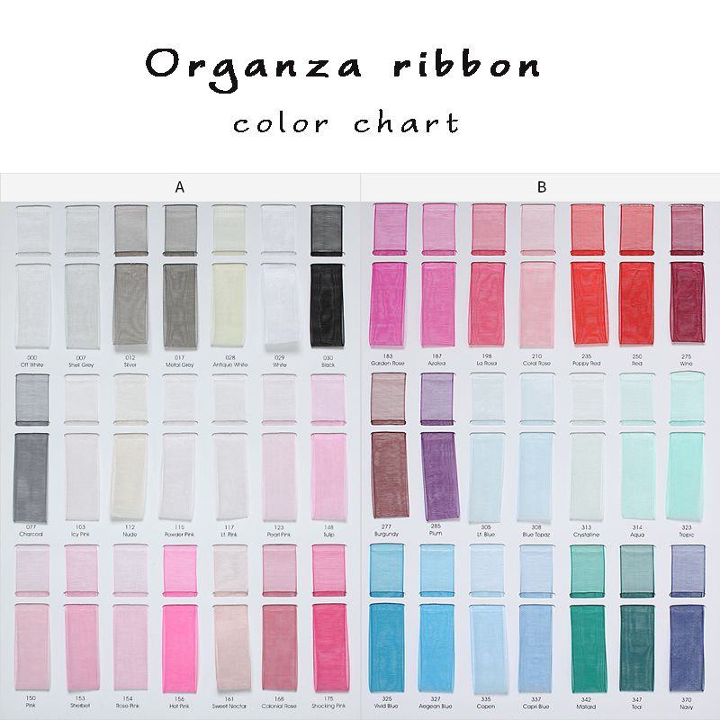 Organza Color Chart