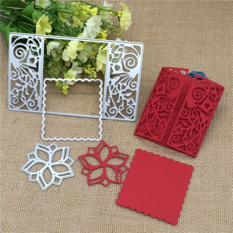 Flower Hanging Basket Bamboo Metal Cutting Dies Stencils For DIY Scrapbooking