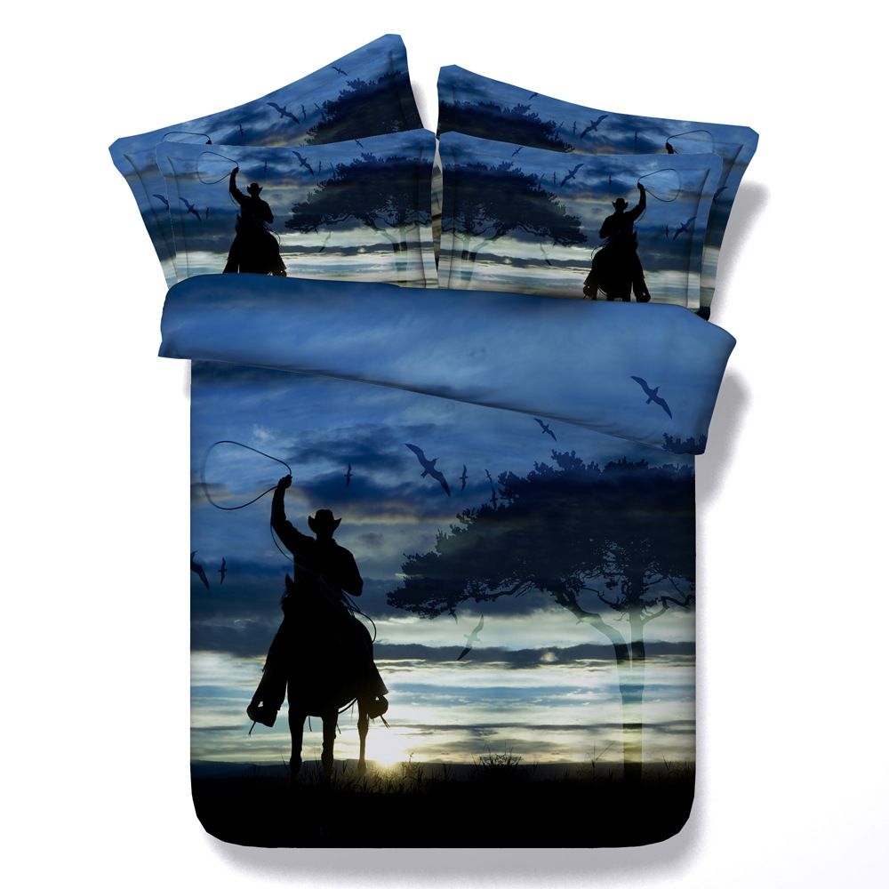 3d Cool Cowboy Duvet Cover Bedding Sets Bedspreads Holiday Quilt