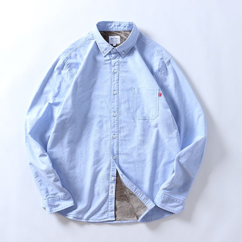 2020 New Style Winter Long Sleeve Oxford Cotton Warm Shirts Men Velvet Thick Shirt Mens Casual Fashion Shirt Male Overhemd Chemise From Songzhi 31 06 Dhgate Com
