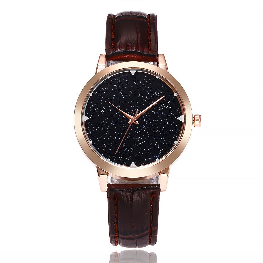 Promotion Black Dial Luxury Women Watch Brand Leather Strap Fashion Watches Ladies Dress Quartz Starry Sky Wristwatches Clock Reloj Mujer Expensive Watches Watches Online From Newhappystore 2 09 Dhgate Com