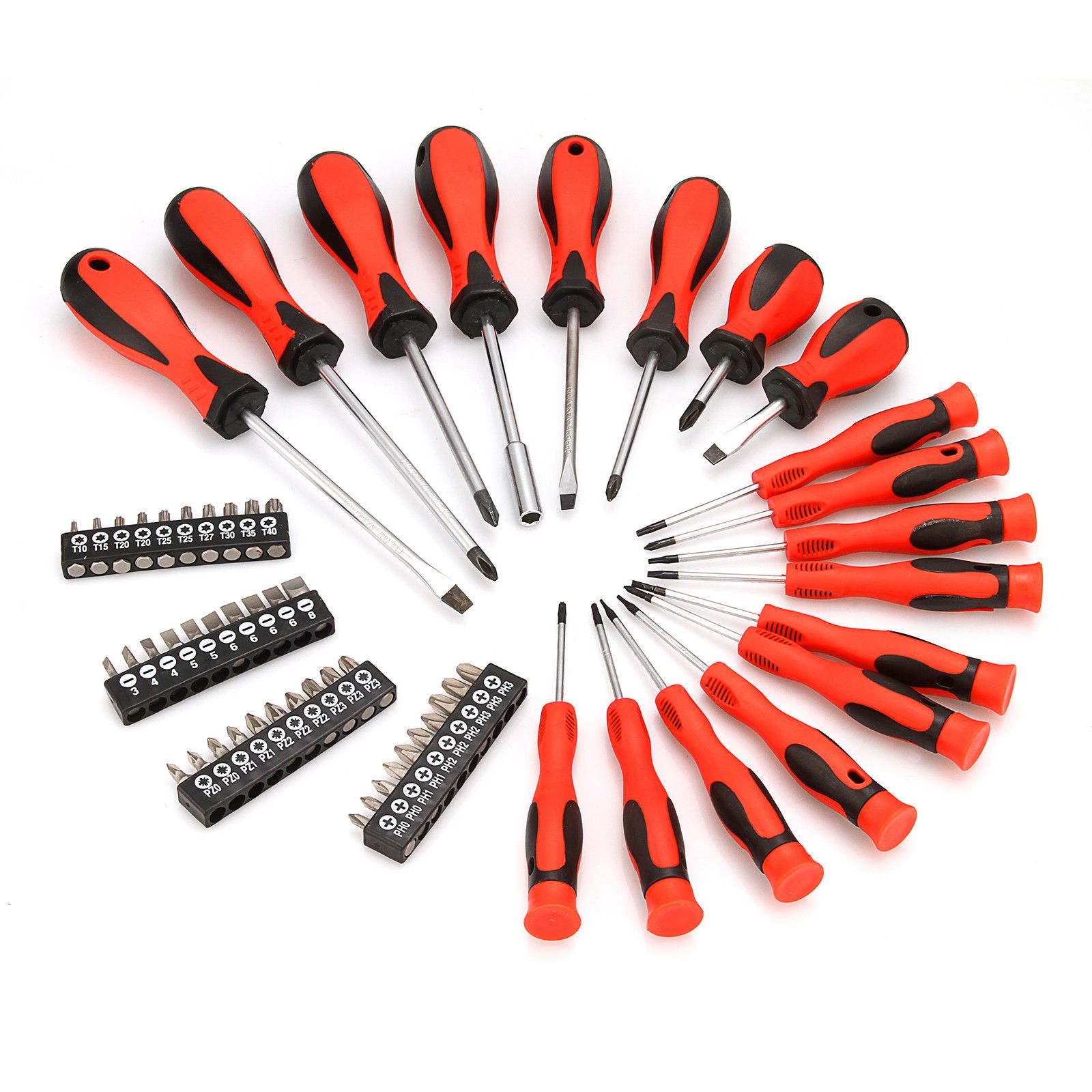 58 Mechanics Screwdriver Bit Tool Kit Set Precision Phillips Torx Pozi Slotted