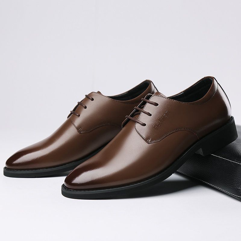 Genuine Leather Mens Formal Oxford Shoes For Men Dress Shoes Handmade Lace Up Wedding Party Shoes Men Brown Black Casual Business Shoe Summer Shoes Womens Loafers From Fashionshoestore 168 59 05 Dhgate Com