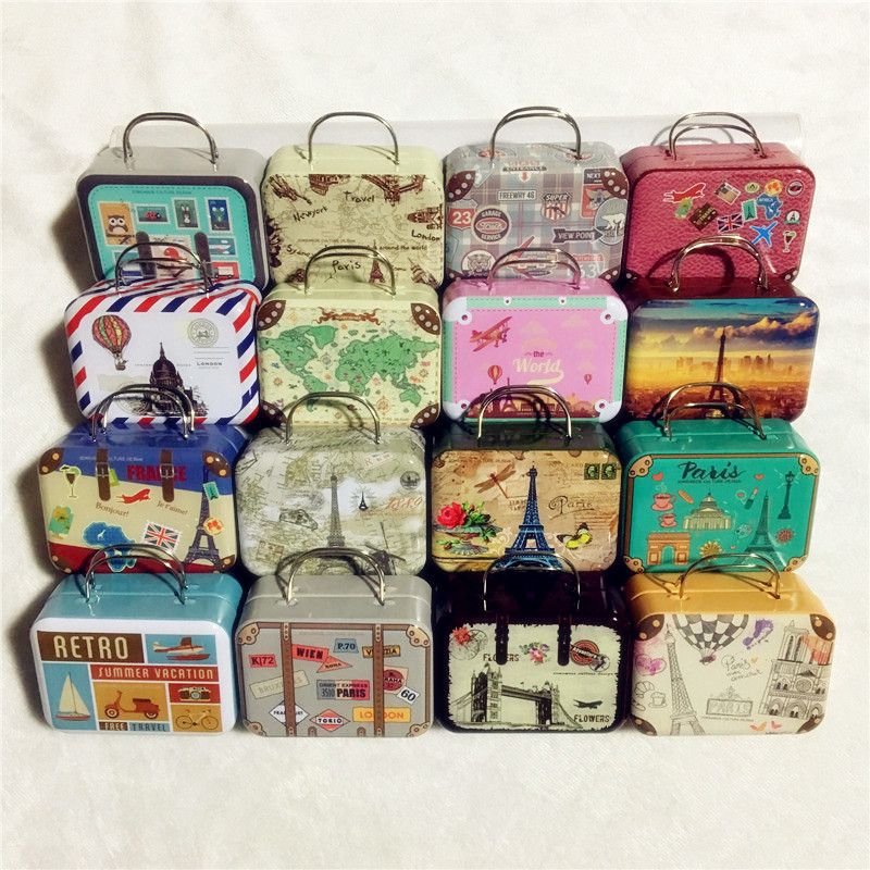 Compra Retro Mini Maleta Cajas De Lata Creativa 10 Unids Torre Eiffel  Paisaje Caja De Almacenamiento De Monedas Caja De Dulces De Hojalata Caja  De Regalo Favores De Partido Barato | Entrega
