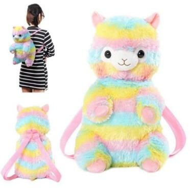 rainbow alpaca backpack