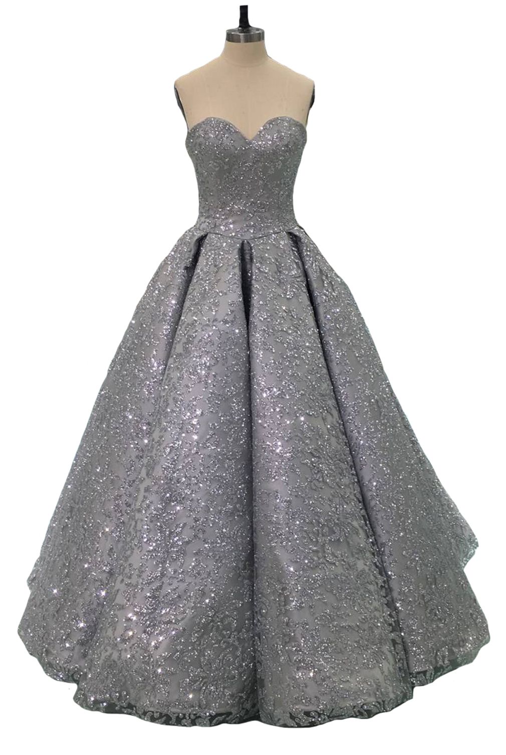 silver color gown