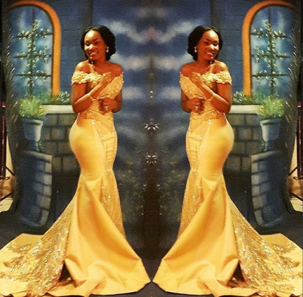 elegant yellow prom dresses