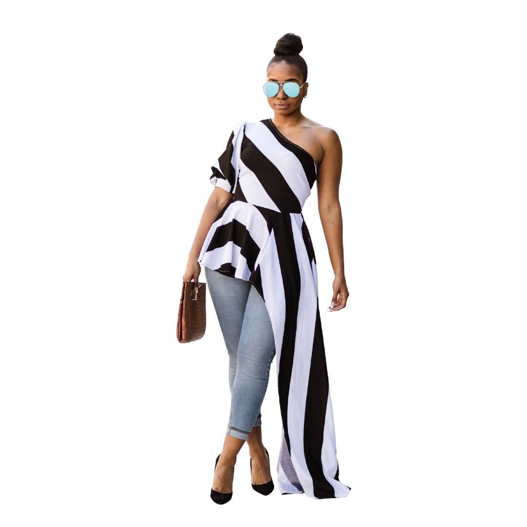 Blusa asimetrica mujer Clearance