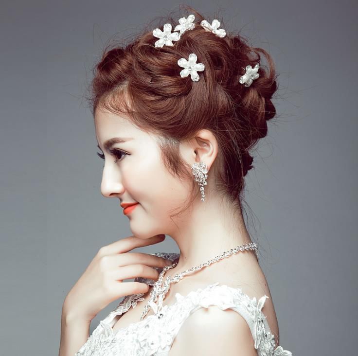 2019 2018 Bridal Korean Hair Bun Hair Accessories Bridal Dress