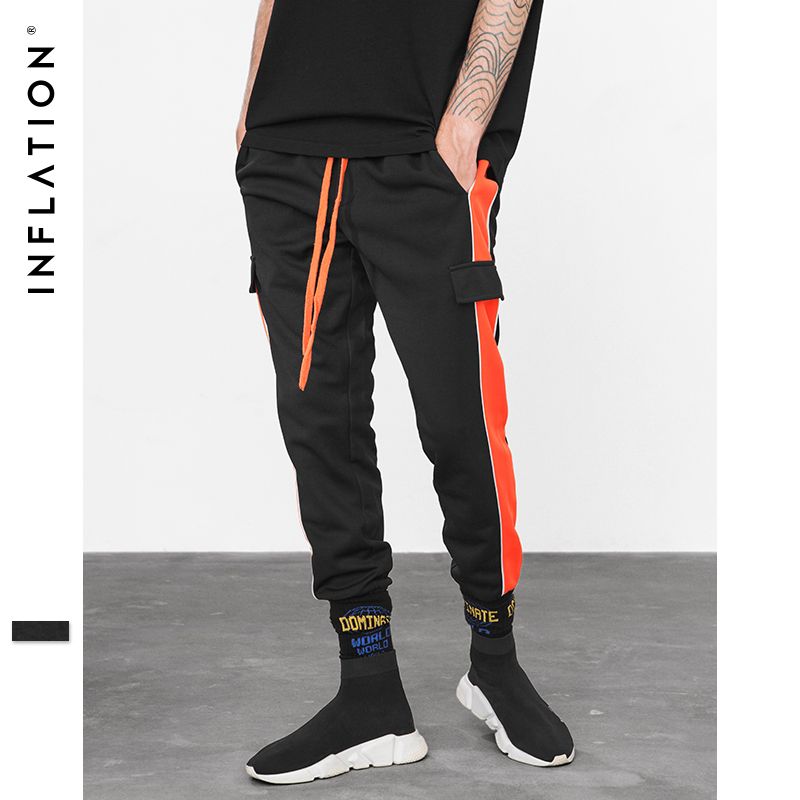 orange track pants mens
