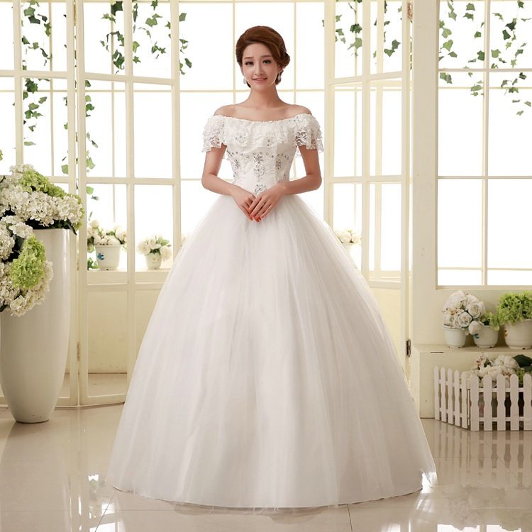white bridal frocks