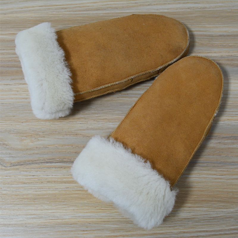 genuine fur mittens