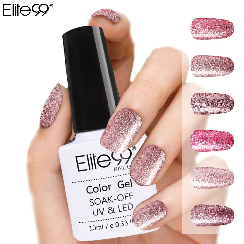 Elite99 Rose Gold Series Nail Gel Polish Shining Glitter Nude Color Soak Off Base Matte Top Coat Primer UV Gel Nail Art Vanish Elite99 Rose Gold Series Nail Gel Polish Shining Glitter Nude Color Soak Off Base Matte Top Coat Primer UV Gel Nail Art Vanish