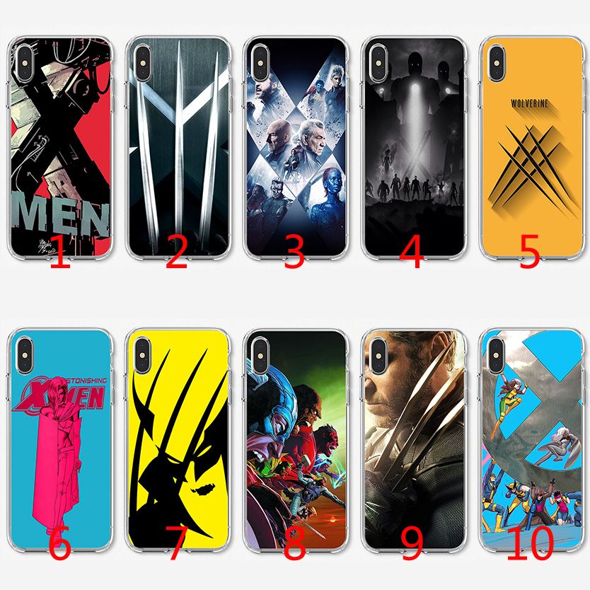 Milímetro Duque italiano X hombres Wolverine Funda de silicona suave de TPU para iPhone X XS Max XR 8