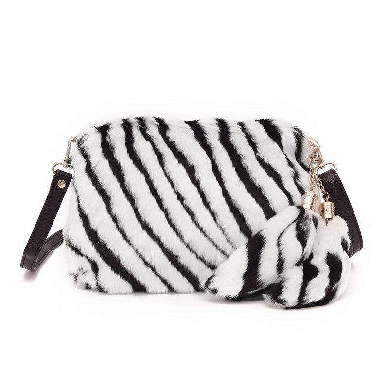 faux fur leopard bolsa