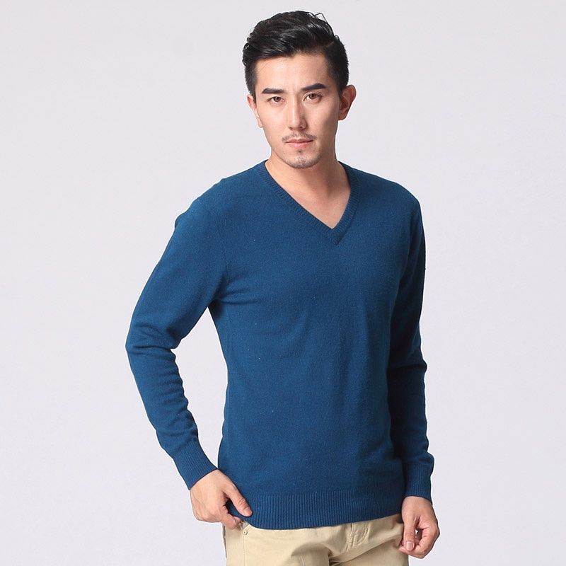 2019 Sweater Male 2019 V Collar Pullover Business Casual Knit Cashmere Sweater Men\u0027S Shirt From Sjw88, $20.72