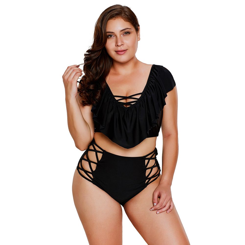 high waist 2 piece bathing suit plus size