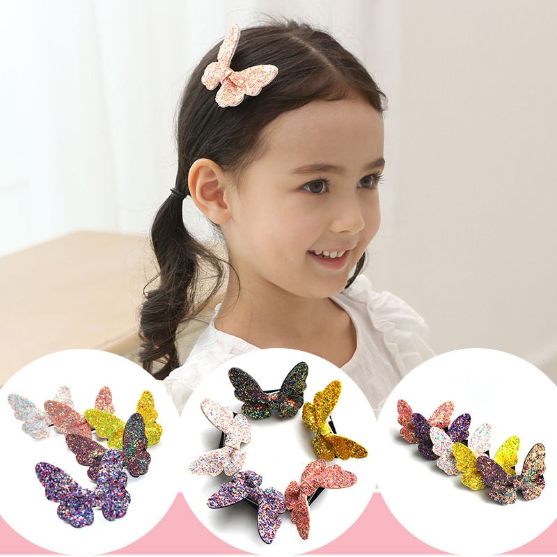 50pcs//lot Kids Baby Girls butterfly Hair Bow Elastic Headband Hair Accessories