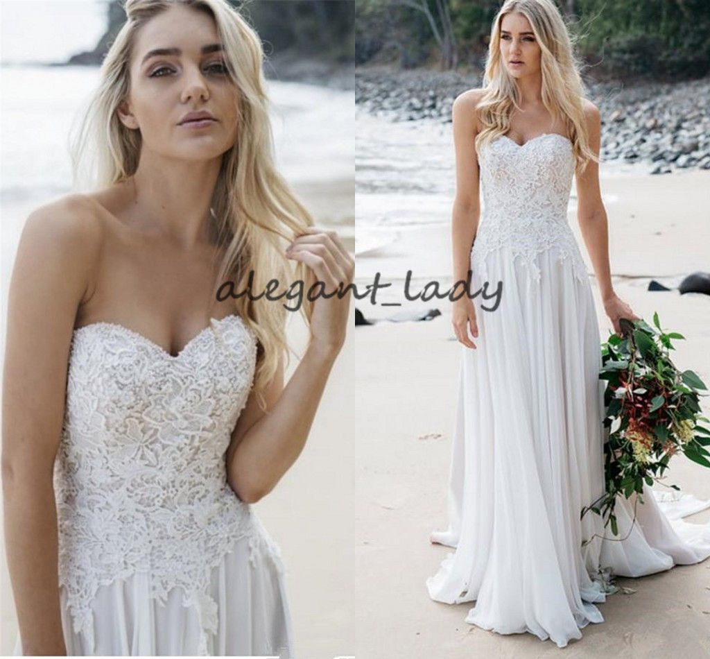 Acquistare Abito Da Sposa Attillato Senza Spalline Con Gonna In Chiffon  Morbido Che Scorre Con Un Abito Da Sposa Delicato In Pizzo E Perline  Economico | Consegna Veloce E Qualità | It.Dhgate