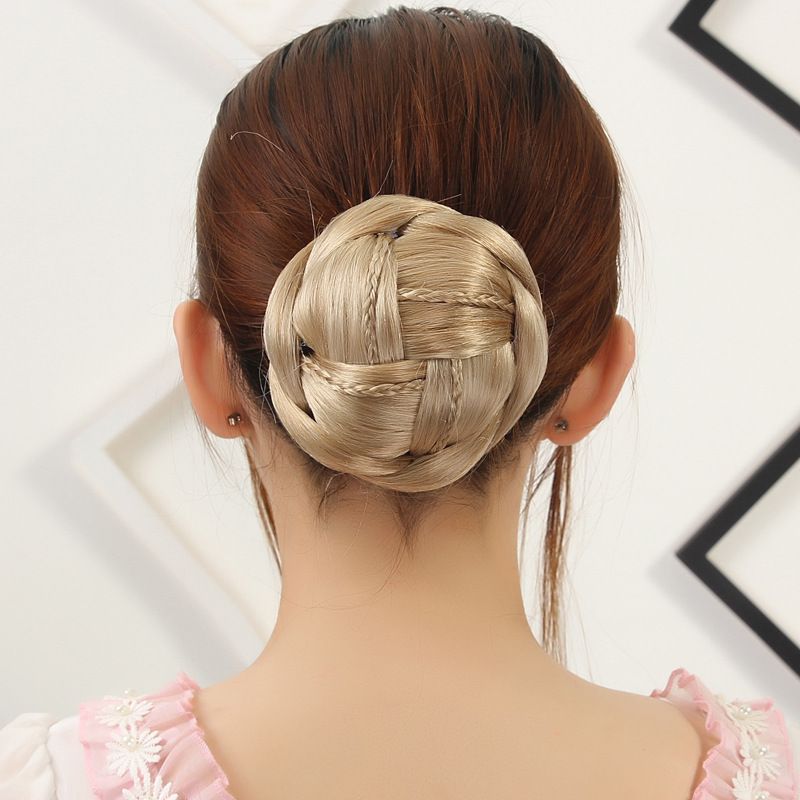 Clip In Chignon Hair Bun 10 6cm 60g Hairpiece Black Brown Blonde
