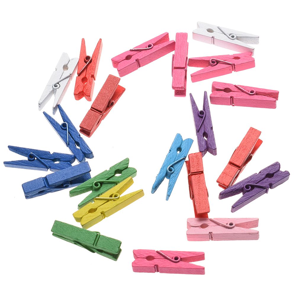 Compra 100 Unids / Set Mini Ropa De Madera Pin Papel Craft Clips Scrapbook  Clothespin Foto Clips De Papel Ganchos DIY Gadgets Colorido Clothespin  Barato | Entrega Rápida Y Calidad | Es.Dhgate