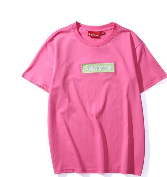 camiseta supreme rosa