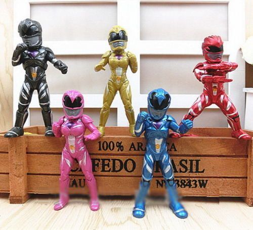 5 pcs Power Rangers Movie Action Figure Jason Billy Trini Toy Cake topper 3/'/'
