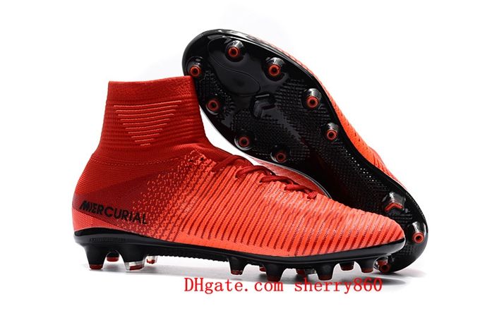 2018 botines de juvenil baratos Mercurial Superfly V Neymar Ronalro AG zapatos de fútbol