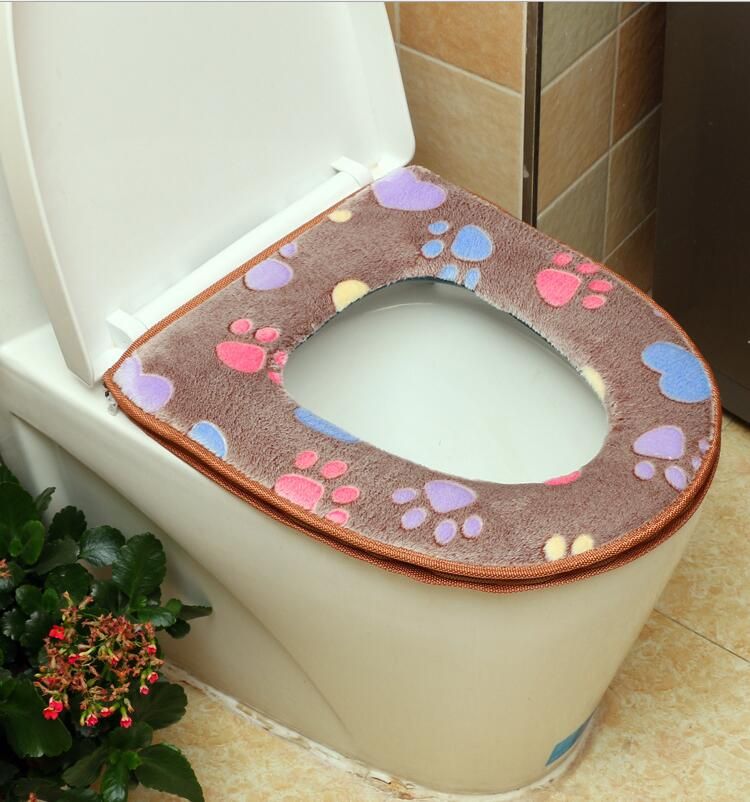 2021 Zipper Cloth Toilet Seat Cover Soft Thicker Warmer Washable Toilet Seat Lid Pad Bathroom Closestool Protector Bathroom Accessories From Saveach 4 23 Dhgate Com