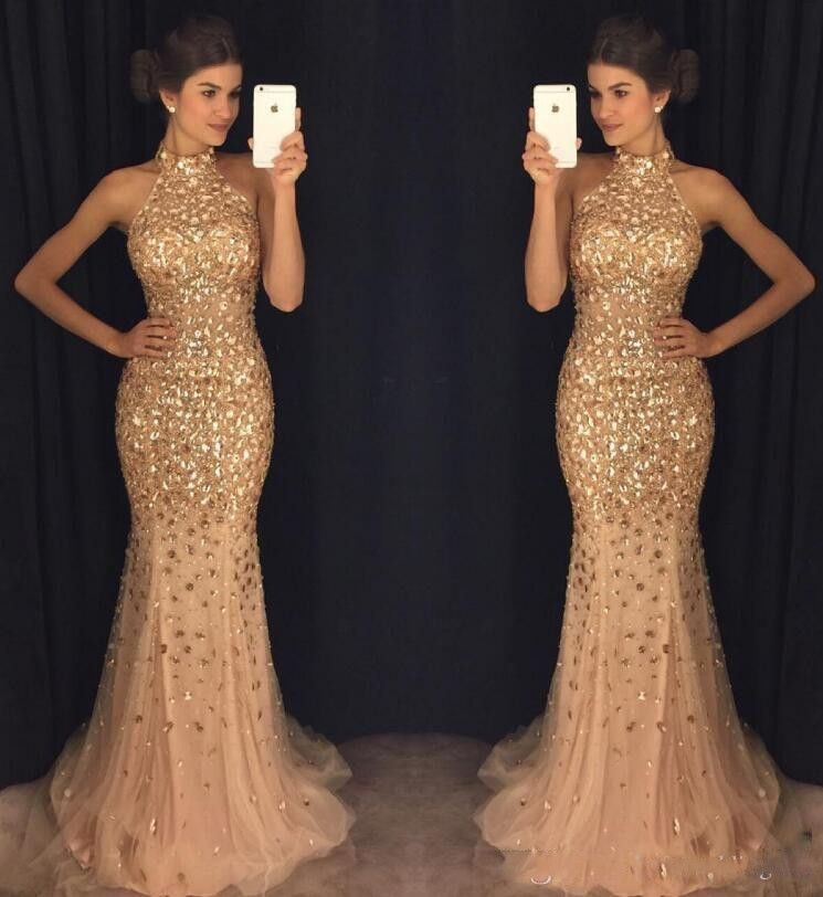 gold prom dresses 2018