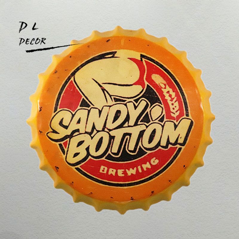 Retro Beer Bottle Caps Wall Hanging Signs Bar Top Pub Plaques