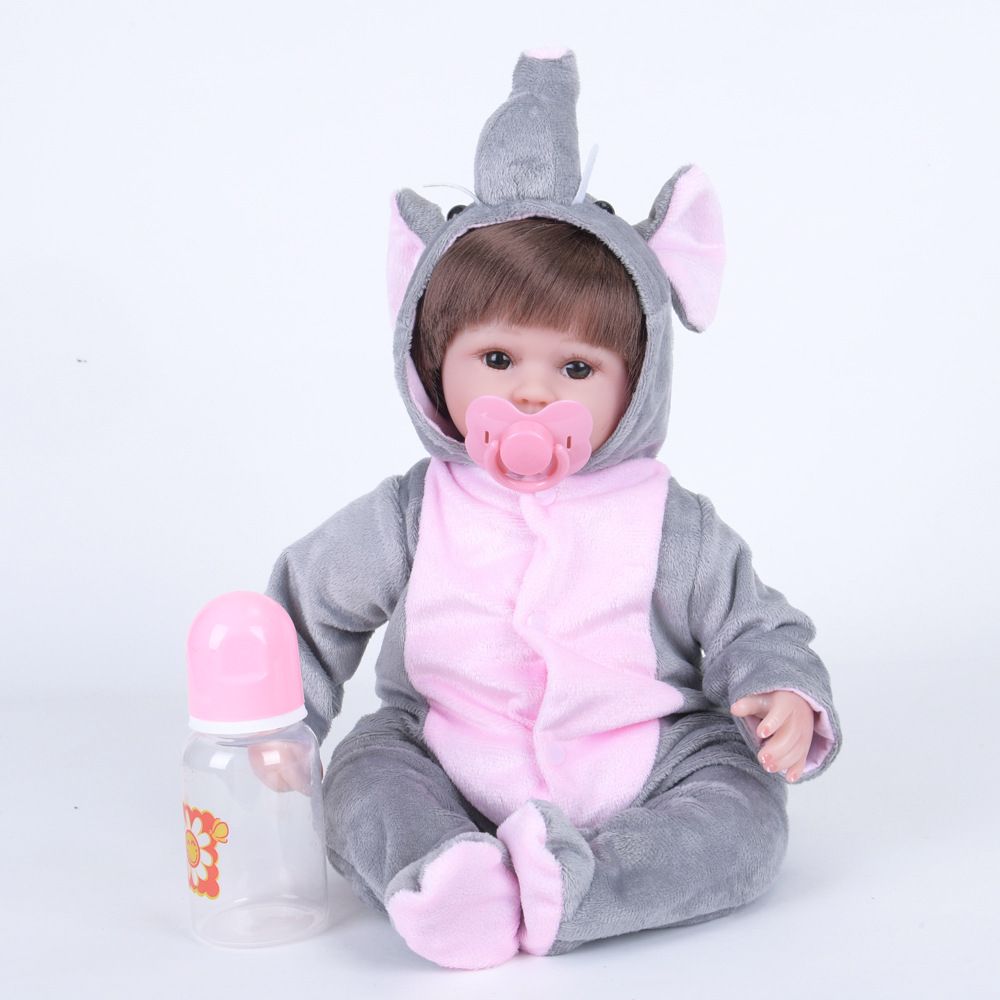 Realistic Lifelike 18/" Silicone Reborn Princess Girl Baby Newborn Doll Xmas Gift