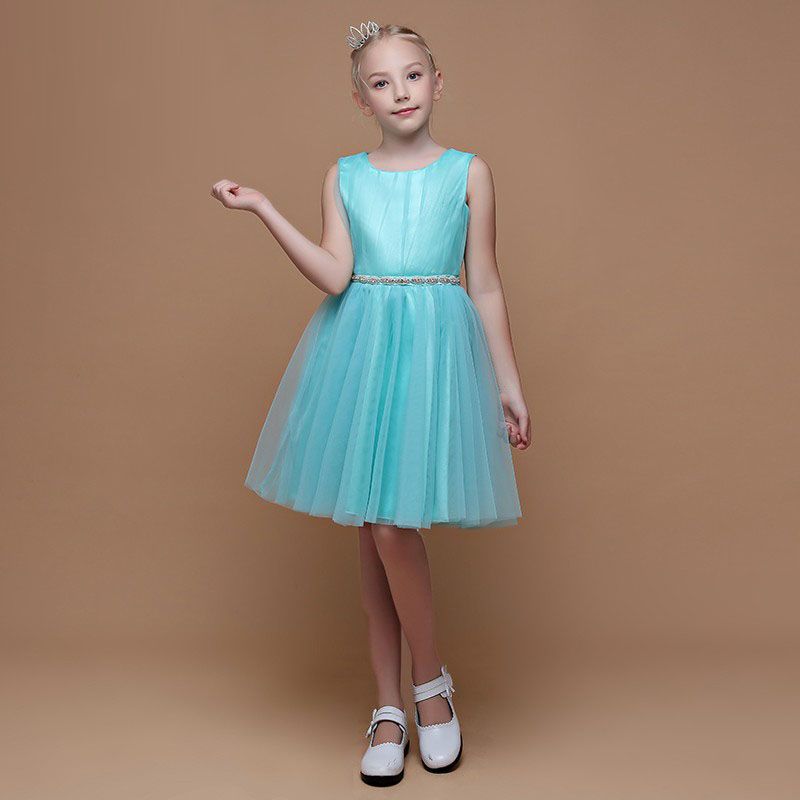 New Brand Fashion Girls Party Dress Knee Length Tulle Designer Good Quality Child Gown Communion Dress From Misswedding 48 7 Dhgate Com