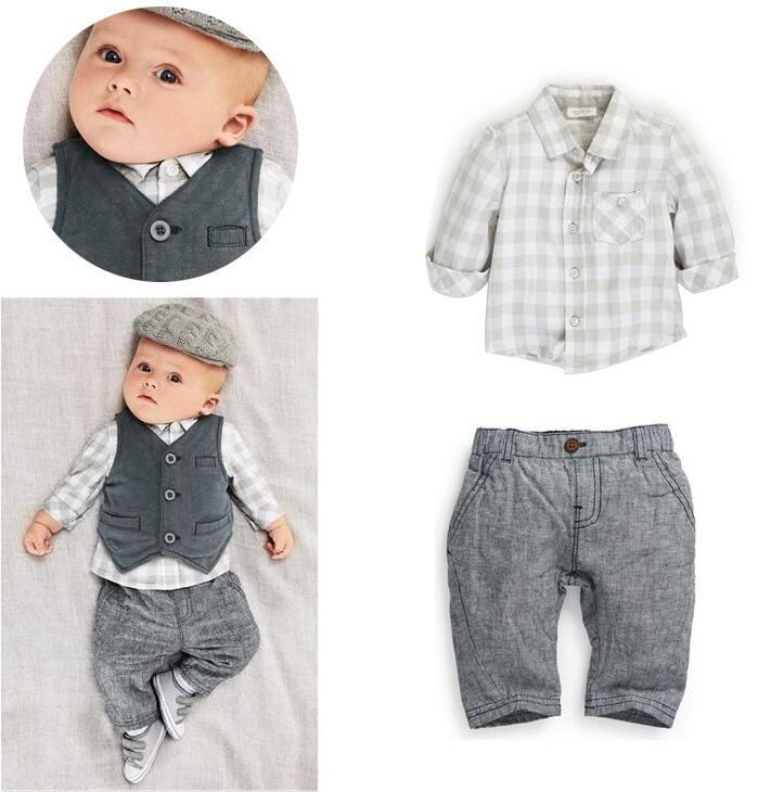 baby boy plaid outfit