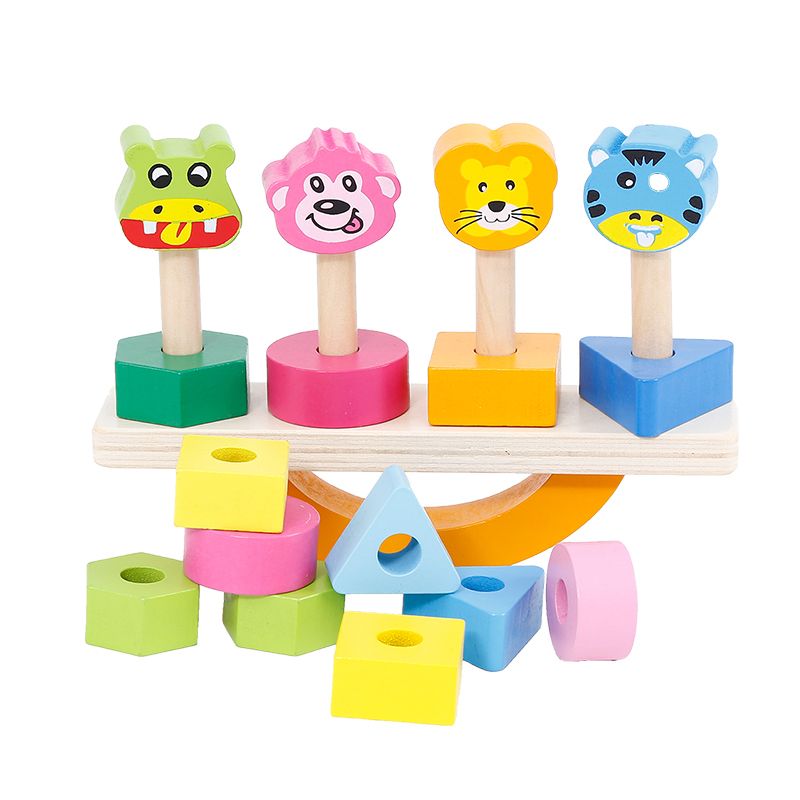wooden toy animal set
