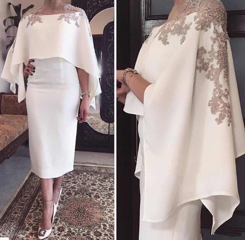 cape dress for wedding guest