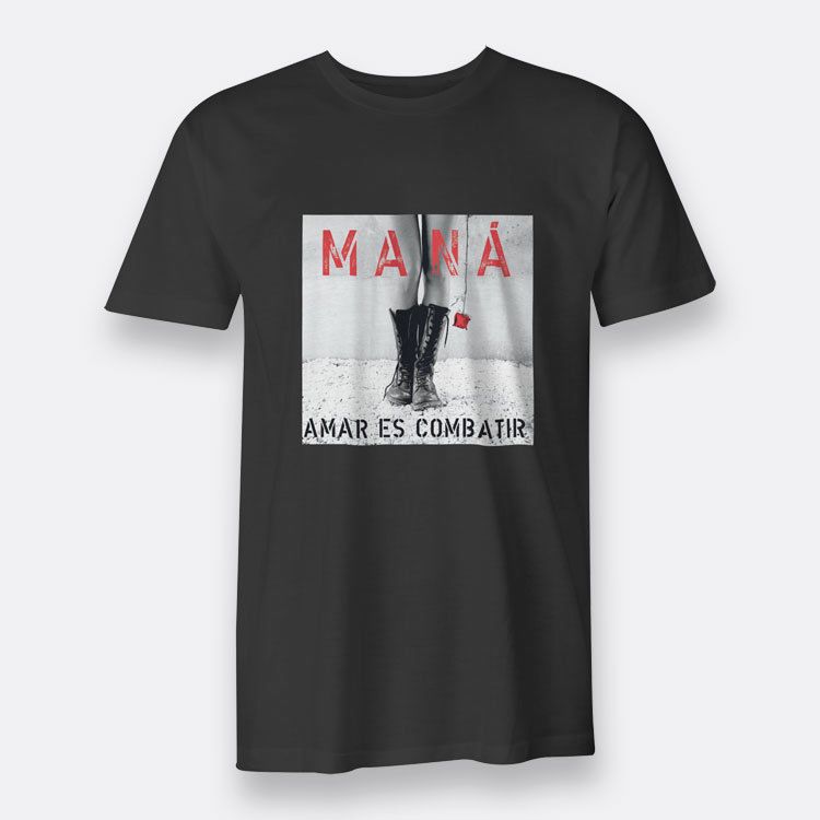 Maná Amar Combatir Pop Rock camiseta negra camiseta hombre sz 3XL
