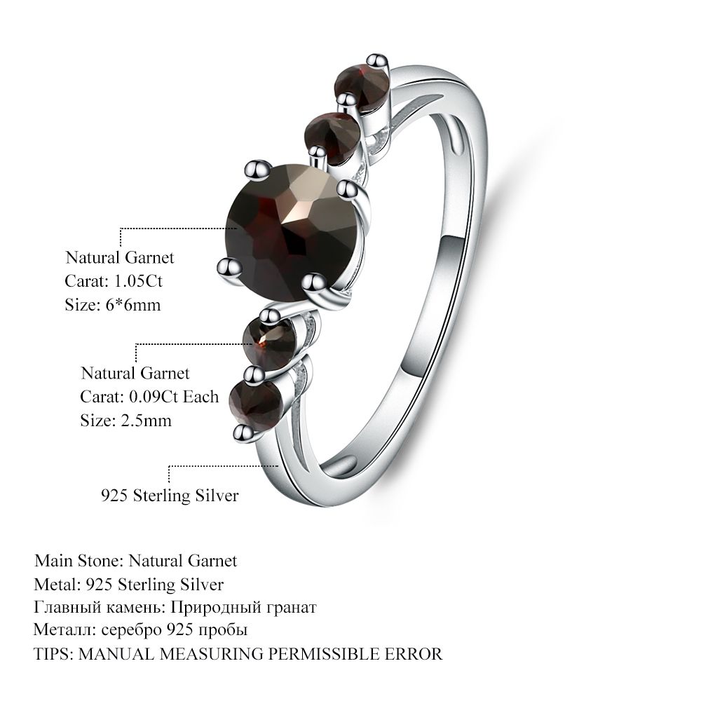black garnet stone