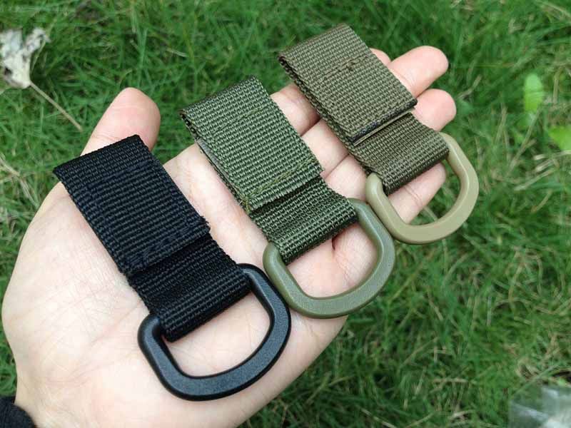 2x Military Tactical Nylon Webbing Clip Belt Key Hook Buckle Strap Carabiner 