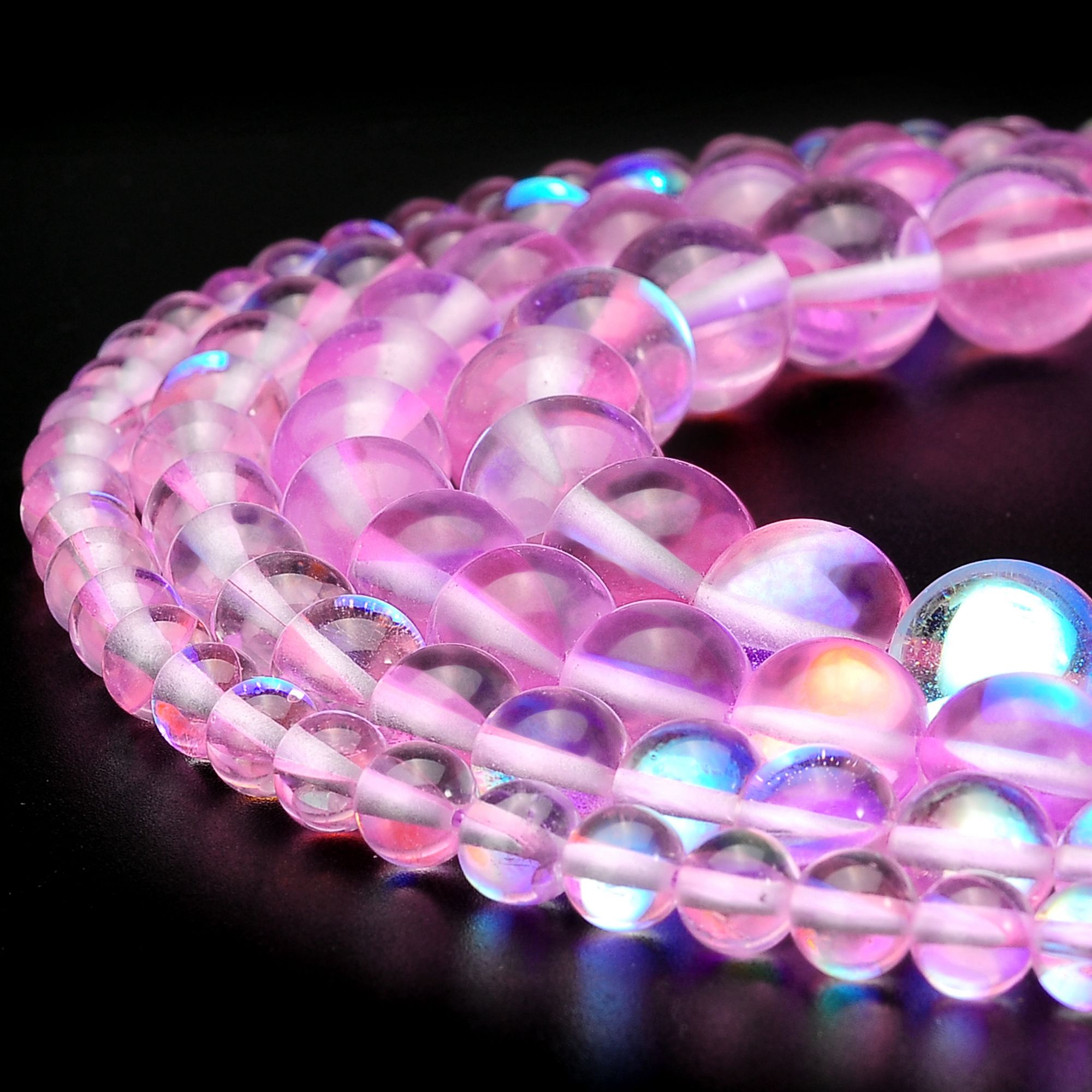 4--12 mm "AB‘ color glass Colorful loose round beads diy jewelry Making 4--12 mm "AB‘ color glass Colorful loose round beads diy jewelry Making