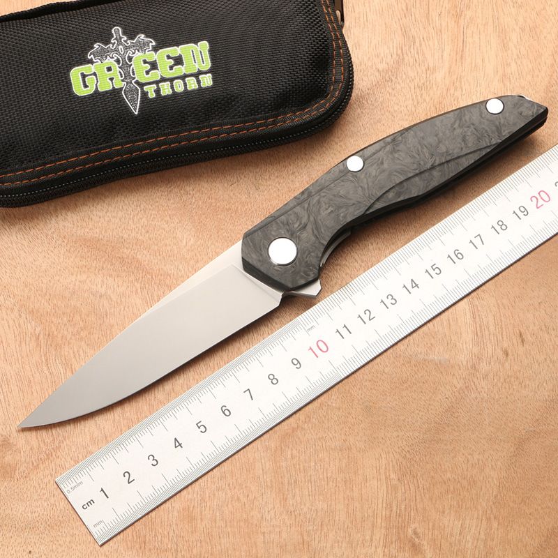Green Thorn F111 Folding Knife M390 Blade, Carbon Fiber Handle, Outdoor