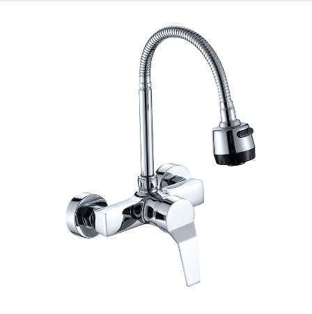 LCDIEB Kitchen Faucet Stream Spray Bubbler Bathroom Kitchen Faucet Wall Mounted Dual Hole Hot and Cold Water Flexible Pipe Kitchen Mixer LCDIEB Kitchen Faucet Stream Spray Bubbler Bathroom Kitchen Faucet Wall Mounted Dual Hole Hot and Cold Water Flexible Pipe Kitchen Mixer