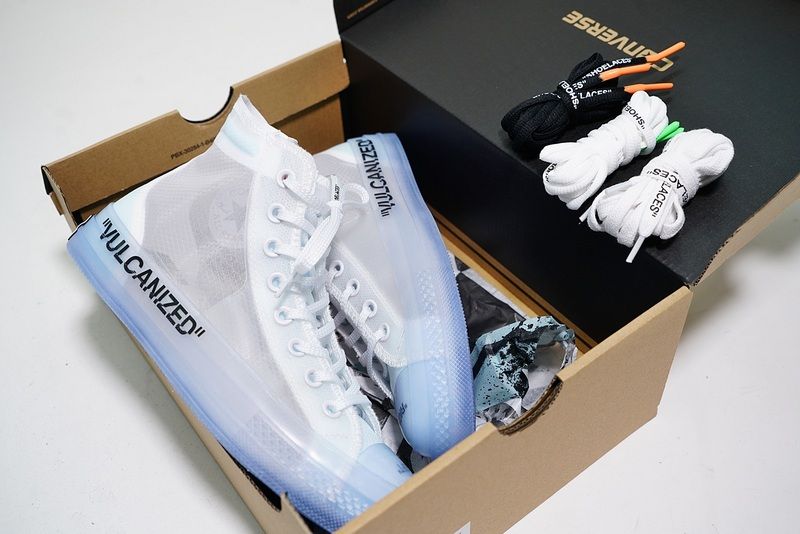 converse x off white box