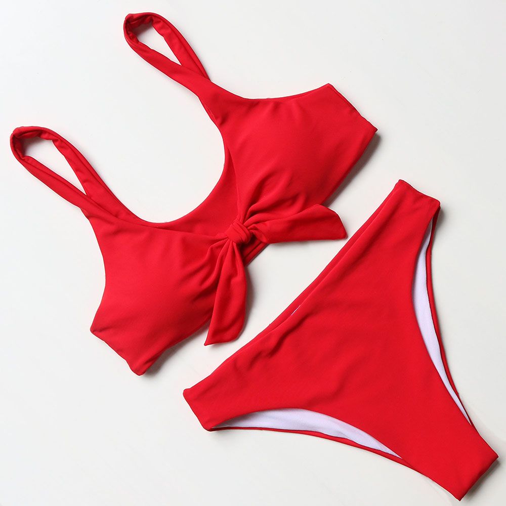 red bikini set