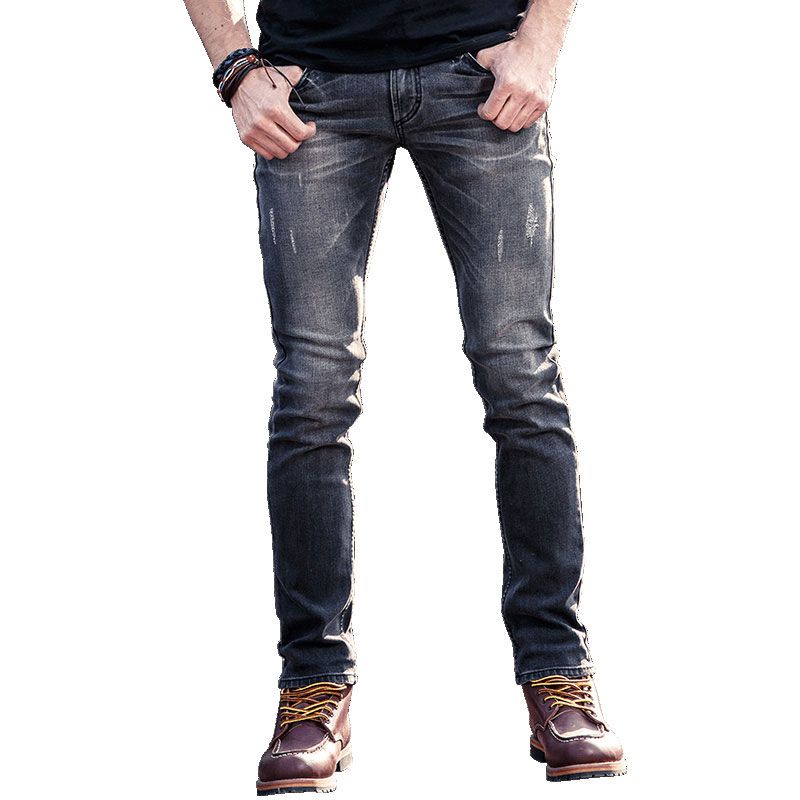 2018 New Gray European Jeans Mens High 