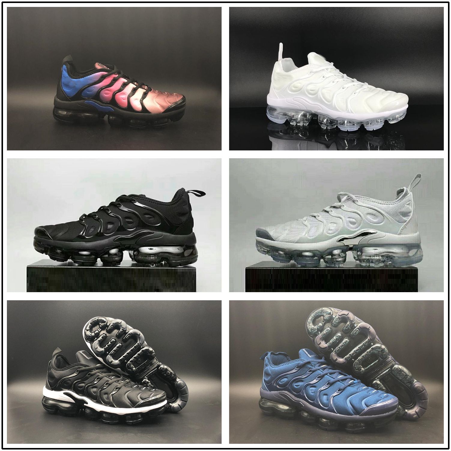 Acquista Nike Air Max TN Plus Vapormax Airmax 2019 TN Plus VM Air Sole Uomo  Donna Designer Scarpe Da Corsa In Metallico Più Recenti Atletiche Sneakers  Sport Fashion Blood Outdoor Trainers A