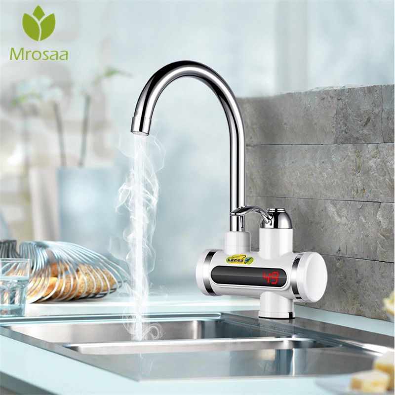 220v Instant Tankless Water Heater Tap Instantaneous Faucet Bathroom Kitchen Fast Electric Faucet Crane Instant Hot Water