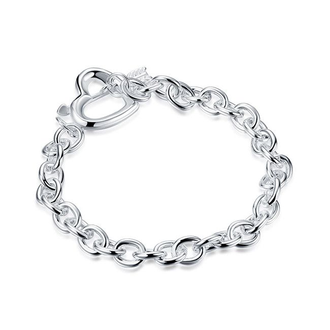silver bracelet with words