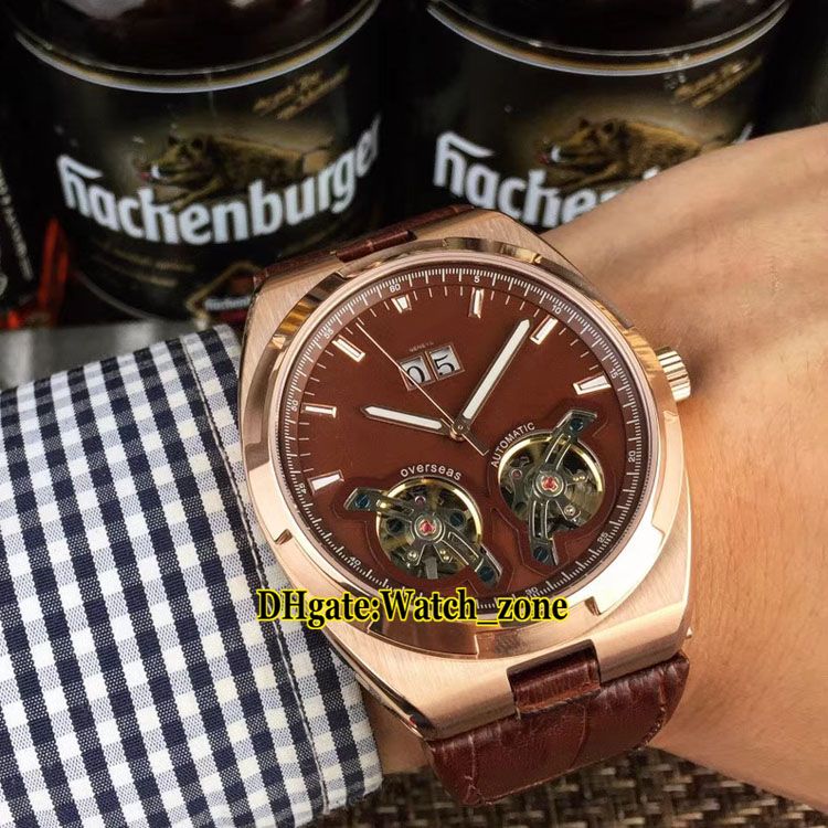 mens gold watch with brown leather strap