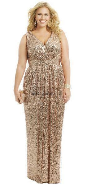 rose gold formal dress plus size